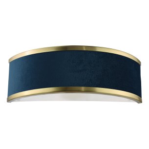 Alvaro Wall Light Brushed Brass and Blue