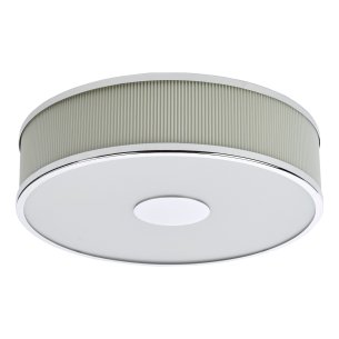 Alvaro 3 Light Flush Polished Chrome and Ivory