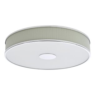 Alvaro 6 Light Flush Polished Chrome and Ivory