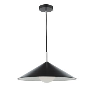 Apex Pendant Matt Black and Polished Chrome