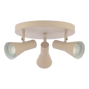 Arnel 3 Light Plate Spotlight Satin Taupe