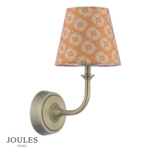 Joules Apsley Rechargeable Wall Light Matt Antique Brass With Shade LED