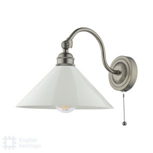Audley End Wall Light Rubbed Bronze and Cream