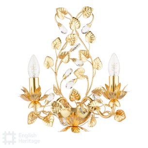 Audley End 2 Light Wall Light Gold Leaf