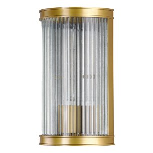Bianka Wall Light Satin Bronze and Ribbed Glass