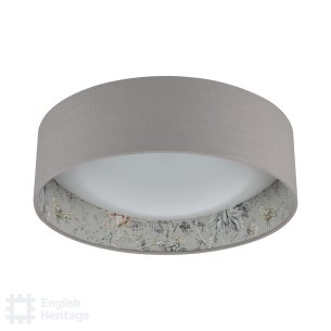 Birch 2 Light Flush Taupe and Multi Coloured