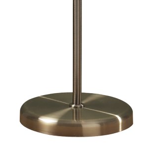 Boston 3 Light Floor Lamp Antique Brass and Opal Glass