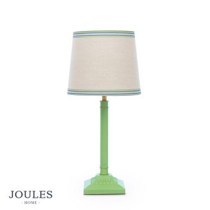 Joules Buscot Table Lamp Matt Green and Matt Antique Brass With Shade