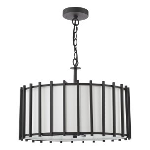 Cagliari 4 Light Pendant Matt Black With Shade