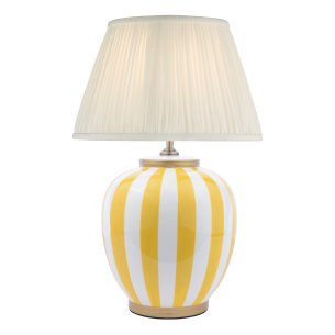 Circus Table Lamp Yellow Ceramic and White Ceramic Base Only