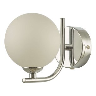 Cradle Wall Light Polished Chrome With Opal Glass