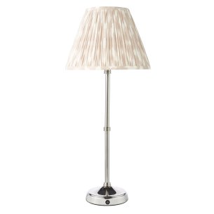Dahl Rechargeable Table Lamp Matt Antique Brass With Shade LED