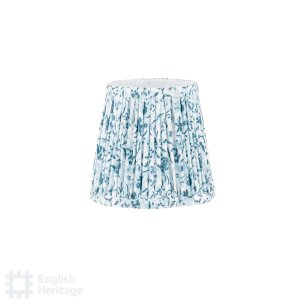 Down House Blue Faux Silk Tapered Drum Shade 14cm