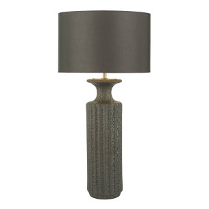 Dugan Table Lamp Black Ceramic and Antique Brass Base Only