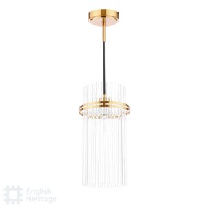 Eltham Pendant Antique Gold and Glass
