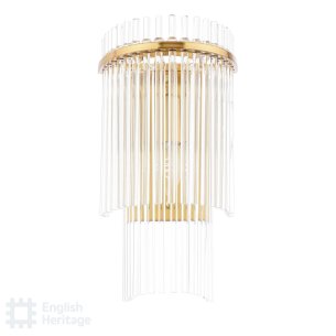 Eltham Wall Light Antique Gold and Glass