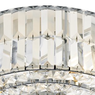 Errol 4 Light Flush Crystal and Polished Chrome