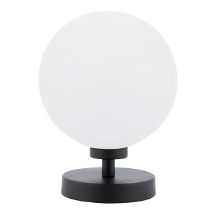 Esben Touch Table Lamp Matt Black With Opal Glass