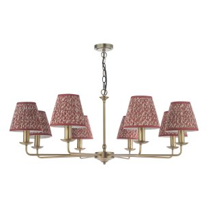 Favian 8 Light Pendant Matt Bronze With Shade