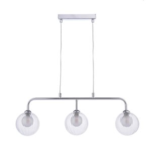Feya 3 Light Bar Pendant Polished Chrome With Clear/Opal Glass