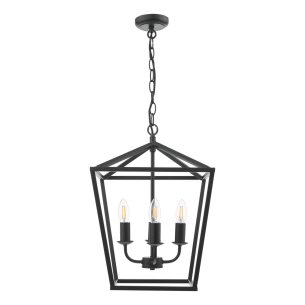 Fionn 4 Light Pendant Matt Black