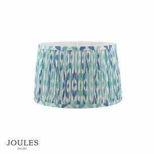 Joules Folly Blue Cotton Tapered Drum Shade 30cm