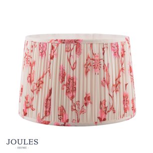 Joules Folly Pink Cotton Tapered Drum Shade 40cm