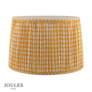 Joules Folly Yellow Cotton Tapered Drum Shade 40cm
