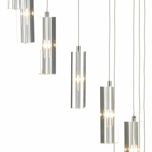 Galileo 12 Light Cluster Pendant Crystal and Polished Chrome