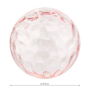Mix & Match Pink Dimpled Glass G9 15cm