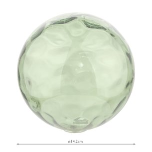 Mix & Match Green Dimpled Glass G9 15cm
