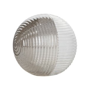 Mix & Match Smoked & Clear Ribbed Glass G9 10cm