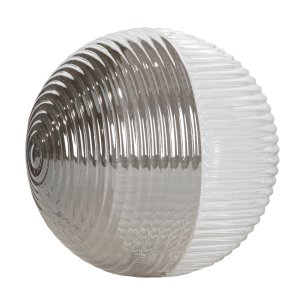 Mix & Match Smoked & Clear Ribbed Glass G9 15cm