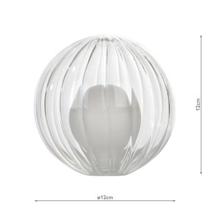 Mix & Match Opal & Clear Ribbed Glass G9 12cm