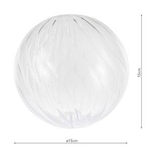 Mix & Match Twisted Style Closed Glass G9 15cm