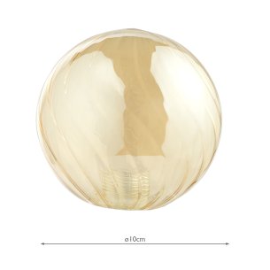 Mix & Match Twisted Sttyle Amber Glass G9 10cm