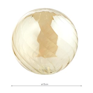 Mix & Match Twisted Style Amber Glass G9 15cm