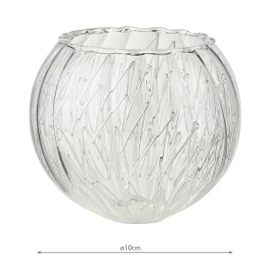 Mix & Match Clear Glass With Inner Wire Detail G9 10cm