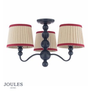 Joules Harewood 3 Light Semi-Flush Matt Blue With Shade