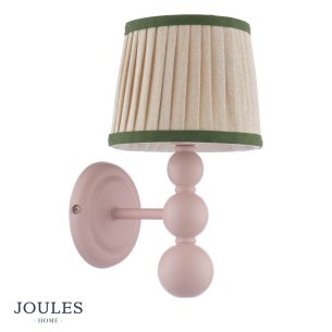 Joules Harewood Wall Light Matt Pink With Shade