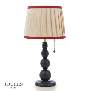 Joules Harewood Table Lamp Matt Blue and Matt Antique Brass With Shade