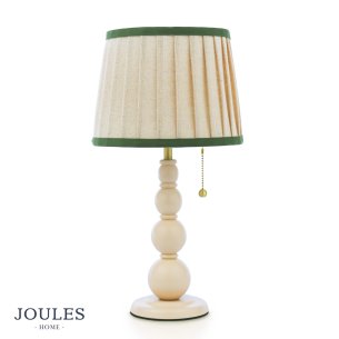Joules Harewood Table Lamp Matt Cream and Matt Antique Brass With Shade