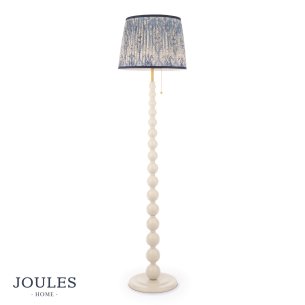 Joules Harewood Floor Lamp Matt Cream and Matt Antique Brass With Shade