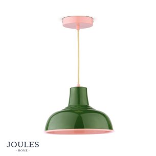 Joules Hatfield Pendant Green and Gloss Pink