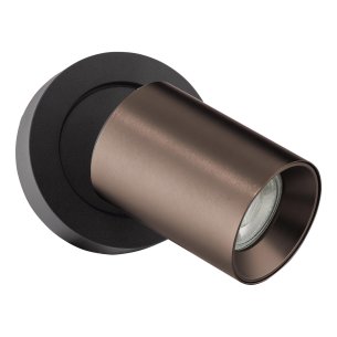 Hiro Single Spotlight Satin Bronze and Matt Black