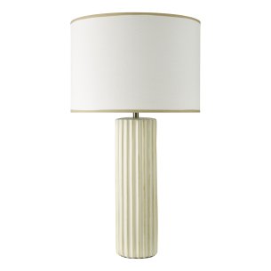 Idella Table Lamp Taupe Ceramic With Shade