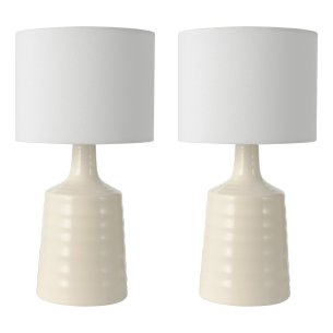 Inci Twin Pack Table Lamp Cream With Shade