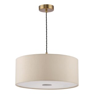 Isla Easy Fit Pendant Ecru and Bronze Shade 40cm