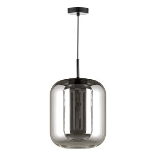 Jurek Pendant Satin Black and Smoked Glass LED
