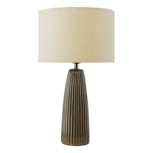 Kaulana Table Lamp Brown Ceramic With Shade